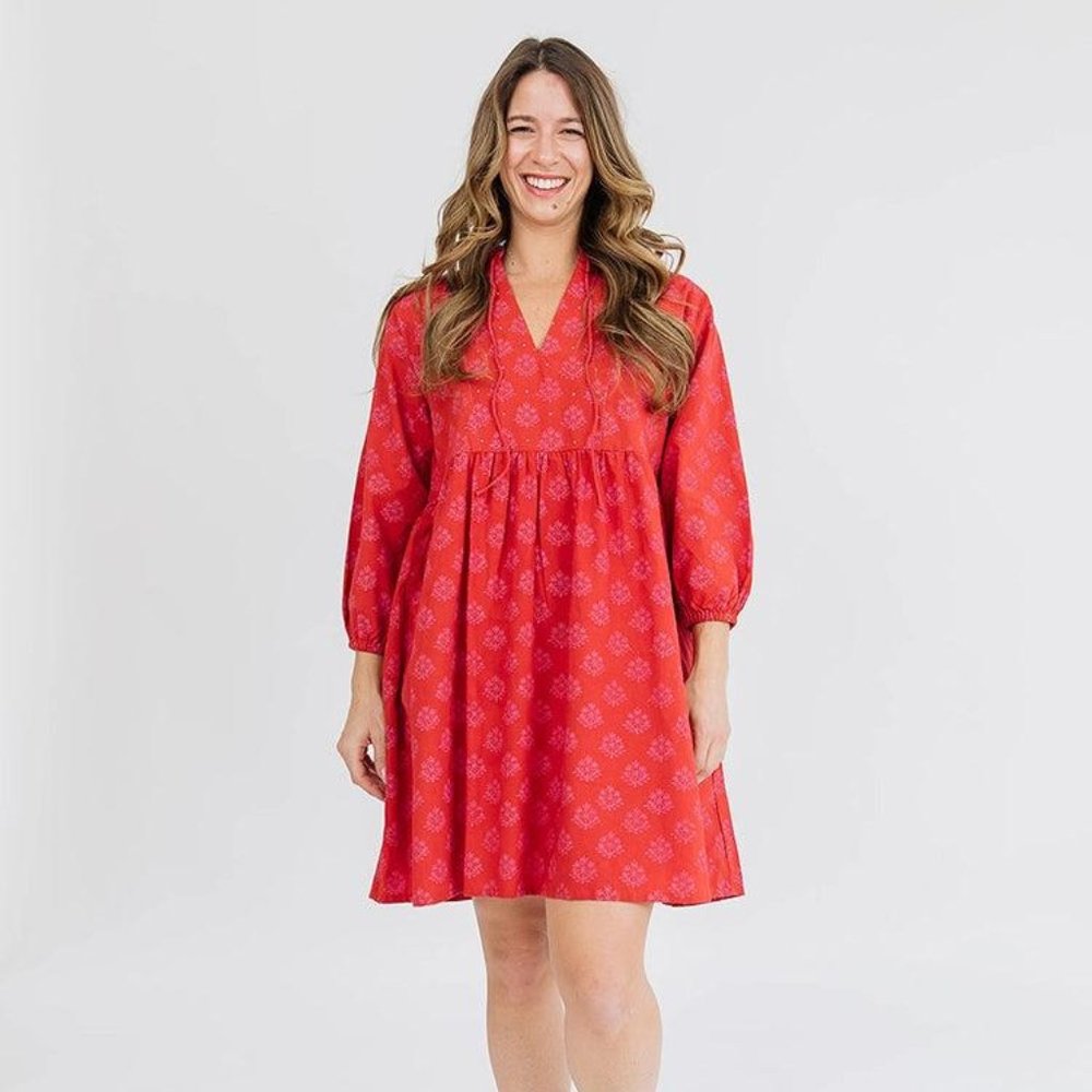 NWT Mata Traders Sohla Floral Stamp Mini Dress